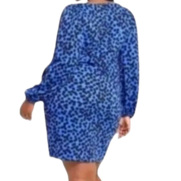 NWOT AVA & VIV POLKA-DOT FRONT WRAP DRESS MADE WITH RECYCLED MATERIALS SZ.2X - Picture 2 of 5